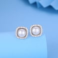 thumbnail image 2 of Pendientes de perlas simples Brillar Pendientes de plata S925 de lujo Electrónica, 2 of 5