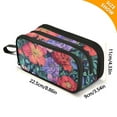 thumbnail image 4 of FORMRS Pencil Case with 3 Compartments Zipper Pouch, Elementary School Level and up, Serene Floral Pattern, 4 of 8