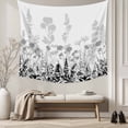 thumbnail image 5 of Grey Floral Rustic Tapestry for Bedroom Wall Hanging Tapestry, Spring Farmhouse Botanical Floral Ceiling Backdrop Tapestries Poster Blanket Wall Decor for Teens Room Living Room Dorm 59" x 90", 5 of 8