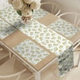 thumbnail image 2 of Ambesonne Floral Table Runner & Placemats, Yellow Tones Dill Flowers, Placemat 4 pcs + Runner 16"x90", Pale Coffee Sage Green, 2 of 2