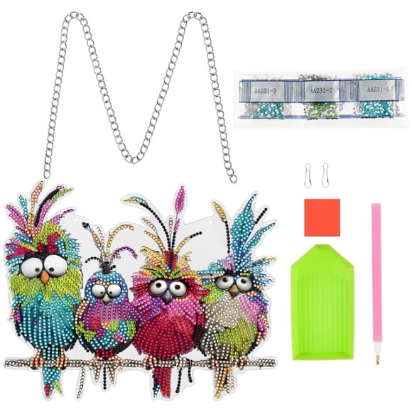 Kit de Colgante de Arte de Diamante DIY Pintura de Arte de Diamante de Doble Cara Kit de Manualidades de Arte de Diamante Fácil de Colgar Pintura de Arte de Diamante Adorno de Arte de Diamante para S