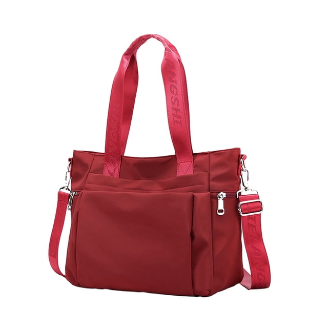 Bolso tote Minnieouse duradero y espacioso color Vino rojo