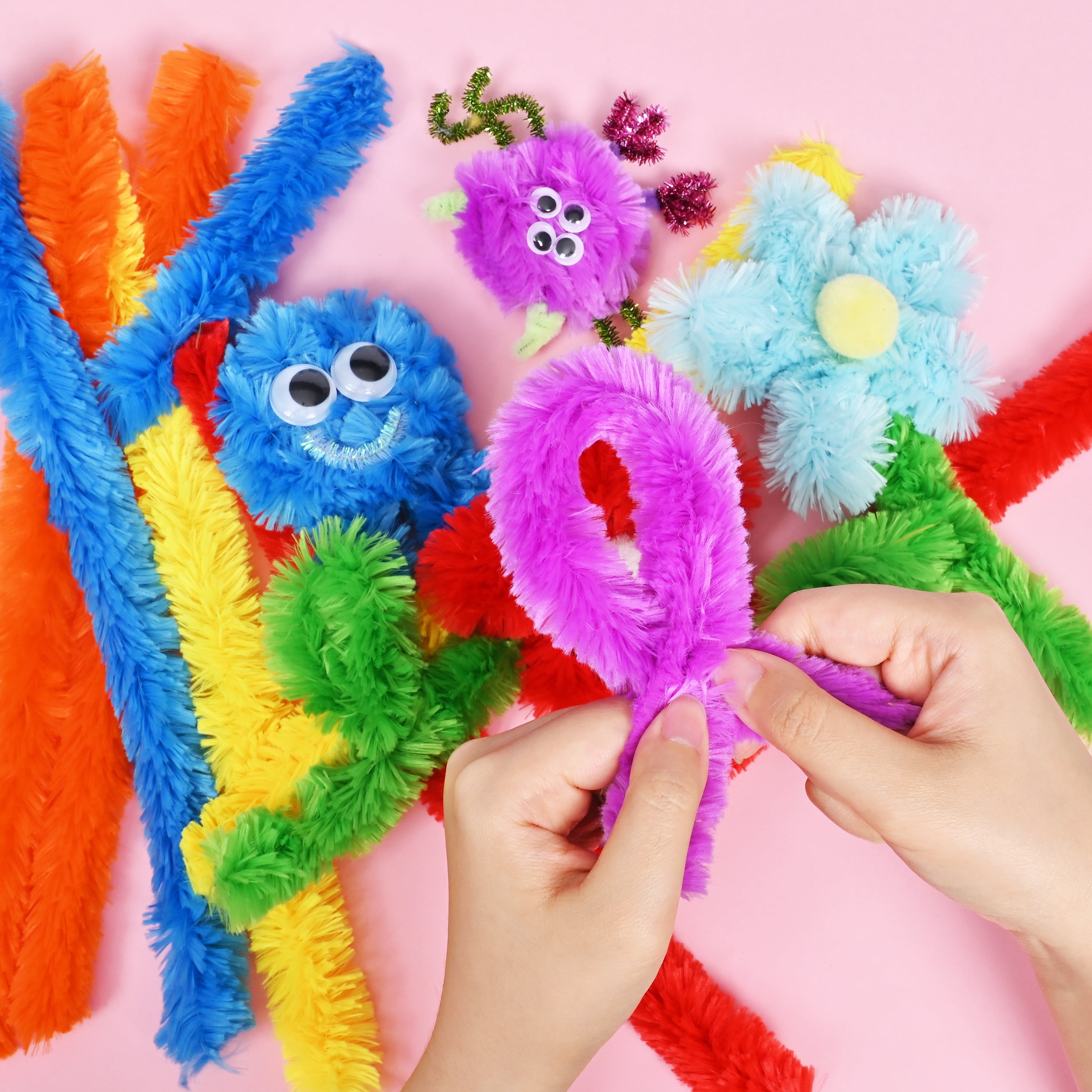 Hello Hobby Jumbo Chenille Stems, 24 Count, 12 Inch Craft Pipe Cleaners