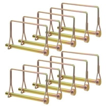 10 Pcs 1/4 Inch Wire Lock Pin Gold 4 inch Long Trailer Hitch Pin Hitch Pin Trailer Pin – Safety Coupler Pin for Farming, Gardening, Truck, Boat,PTO and Hitches