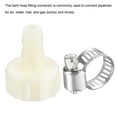 thumbnail image 5 of Uxcell 8mm Barb x G1/2 Female ABS Hose Barb Fitting Connector with 6-12mm Hose Clamp and Washer White 2 Set, 5 of 5