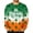 Army Green, variant on St. Patrick's Day Long Sleeve Shirts for Men Fashion Letter Clover Print T-Shirt Comfy Casual Crewneck Pullover Holiday Fancy Graphic Tees Red XL