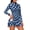 Star Pattern Blue, variant on TSOVTHRID Nautical Sailboat Print Sportswear, Womens Long Sleeve Golf Dress 2 Piece Skort Dress Breathable Lightweight for Workout Casual, Size X-Large