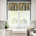 thumbnail image 2 of Coffee Valance Curtains Farmhouse Rustic Coffee Cups and Beans Vintage Aesthetic Art Rod Pocket Curtain Valance for Kitchen Bedroom Living Room Decor 1 Panel W54xL18 Inch, 2 of 6