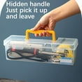 thumbnail image 6 of Transparent Tool Box with Removable Dividers, Portable Screw and Accessories Storage Case, Durable Plastic Organizer for Home Mechanics, Diy Enthusiasts, and On-the-go Professionals, 6 of 9