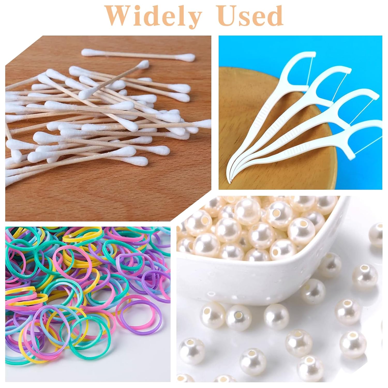 Metal Qtip Holder Floss Pick Dispenser with Lid, Cotton Balls Swab Container Storage Organizer, Bobby Pin Case Travel Q Tips Holder Canister