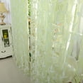 thumbnail image 3 of Sheer Voile Curtains Set of 2, Leaf Patterned Window Drapes for Living Room Bedroom, 39.4" x 78.8", Gray, 3 of 10