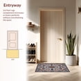 thumbnail image 3 of ODIKA 6'x9' Machine Washable Non-Slip Area Rug, Elegant Traditional With Intricate Interlocking Floral High Traffic Rug with Pad, Ivory, 370695, 3 of 8