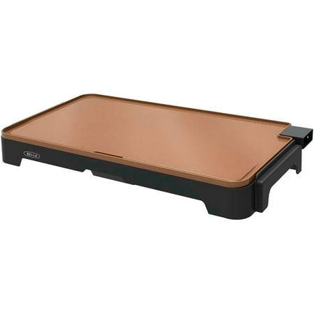 

XL Electric Ceramic Titanium Griddle Make 15 Eggs At Once Healthy-Eco Non-stick Coating Hassle-Free Clean Up Large Submersible Cooking Surface 12 x 22 Copper/Black