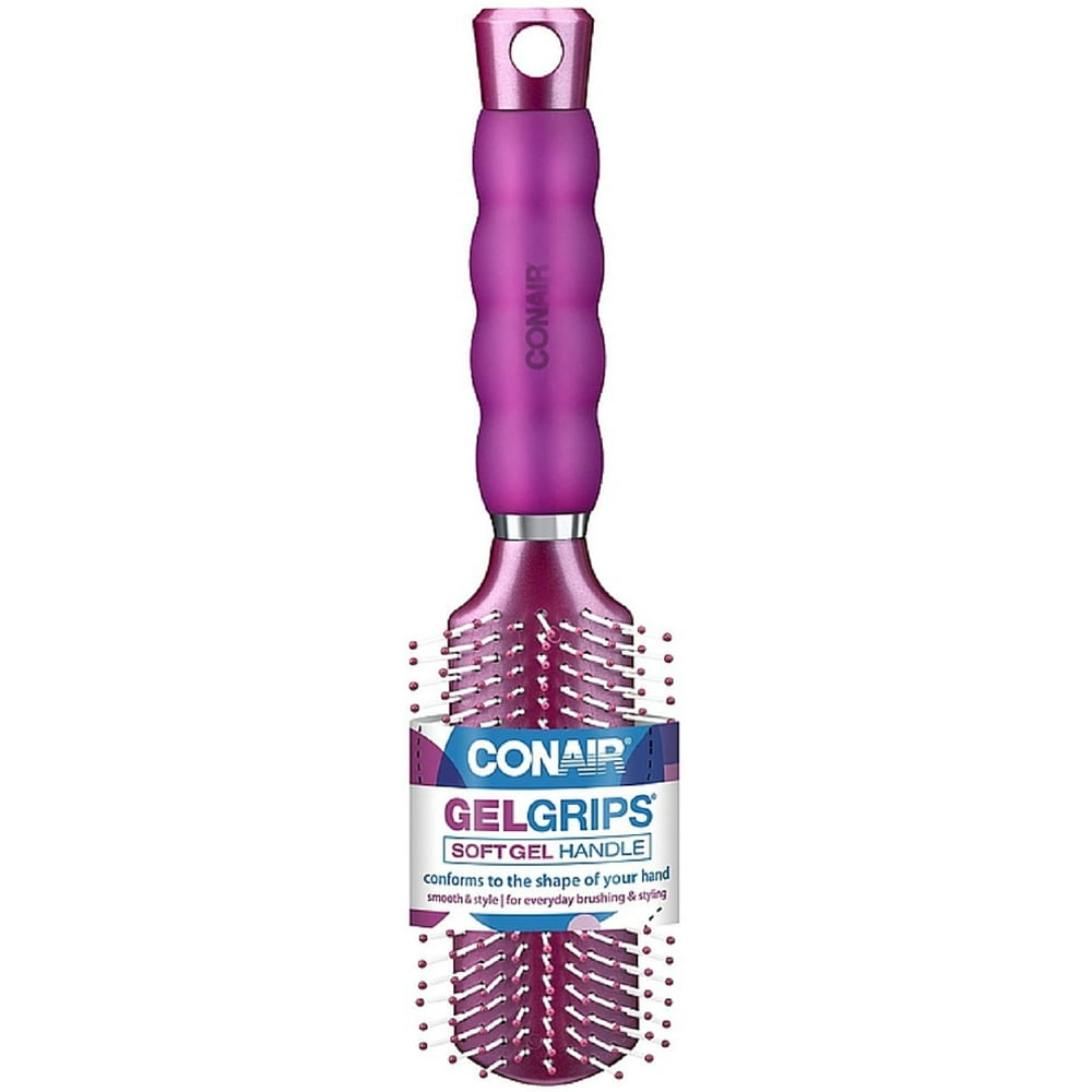 Conair Gel Grips Soft Handle All Purpose Hair Brush, Color May Vary 1