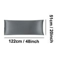 thumbnail image 2 of Unique Bargains 2 Pack Satin Body Pillowcases, Long Pillow Covers Silky for Hair and Skin, Grey 20'x48', 2 of 8