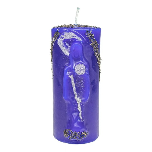 Velon con incrusacion de la santa muerte azul