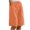 Orange, variant on Iugvhana Womens Casual Cotton Linen Shorts Elastic Waist Drawstring Relaxed Fit Shorts Straight Leg Breathable Summer Lounge Shorts with Pocket White L