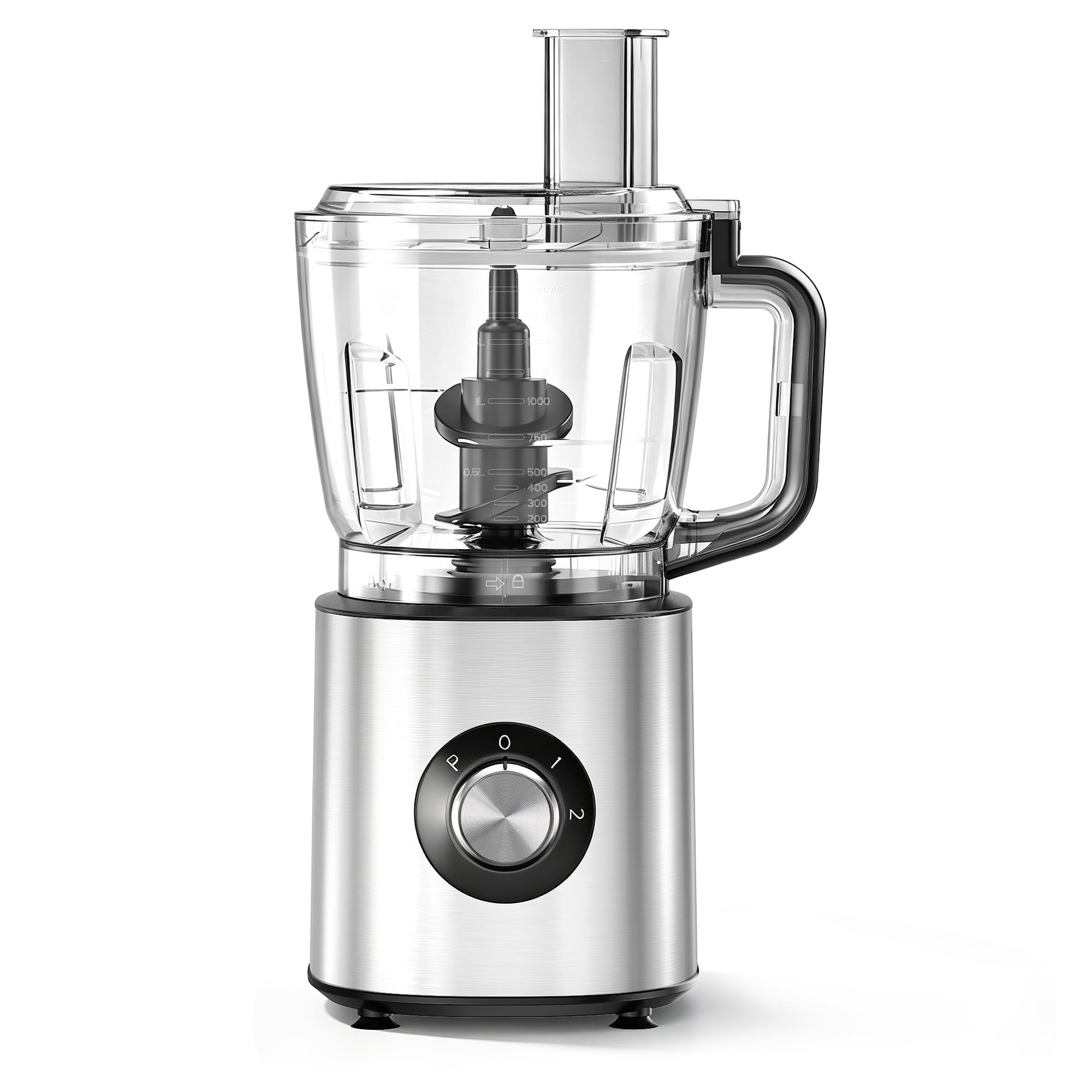TINANA 6-in-1 Food Processor, 10 Cup 1000W Electric Vegetable Chopper, Multifunctional Slicer, Food Shredder, Dough Mixer, BPA-Free, Dishwasher Safe Kitchen Appliance for Family Cooking and Meal Prep