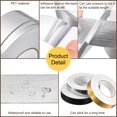 thumbnail image 3 of REGALWOVEN Foil Self Adhesive Tile Sticker Decoration Gap Sealing Tape for Wall, Cabinet, Wardrobe Silver 0.79inchx164Ft, 3 of 7