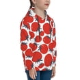 thumbnail image 3 of Lsque Hand Drawn Tomatoes Patten Youth Hoodie Sweatshirt Pullover with Kangaroo Pocket Boys and Girls Hoodie Warm Hoodie for Kids-X-Large, 3 of 6
