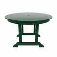 thumbnail image 2 of WestinTrends Malibu Patio Dining Table, All Weather Poly Lumber Adirondack 47" Trestle Round Outdoor Table with Umbrella Hole, Dark Green, 2 of 7