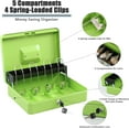 thumbnail image 3 of Locking Cash Box with Lock Money Box with Cash Tray Lock Box with Key Money Saving Organizer .Lx .Wx .H es XL Large, 3 of 6