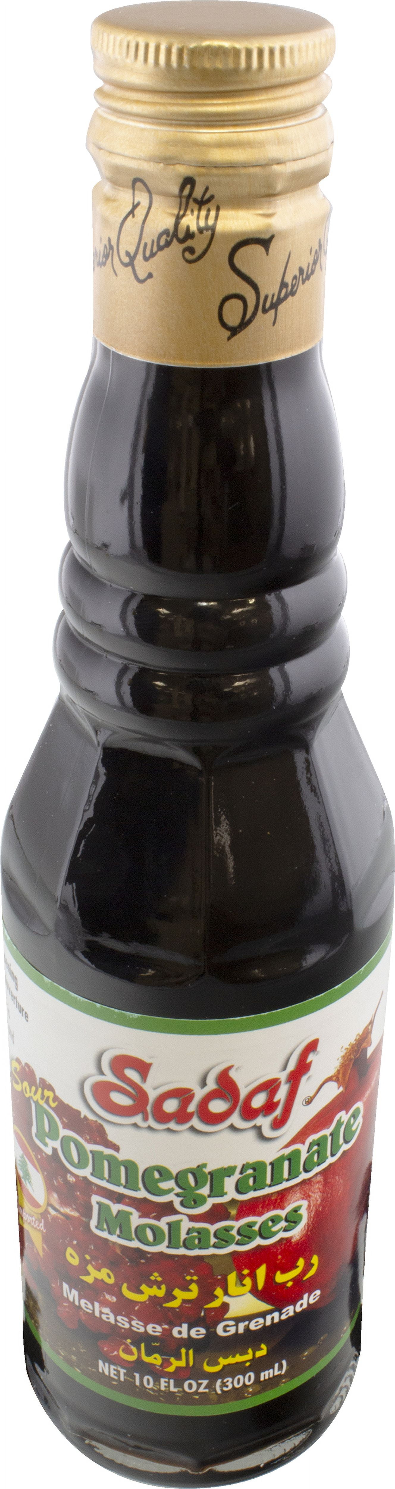 Sadaf brand Pomegranate Molasses, 10 Fl oz. in a bottle