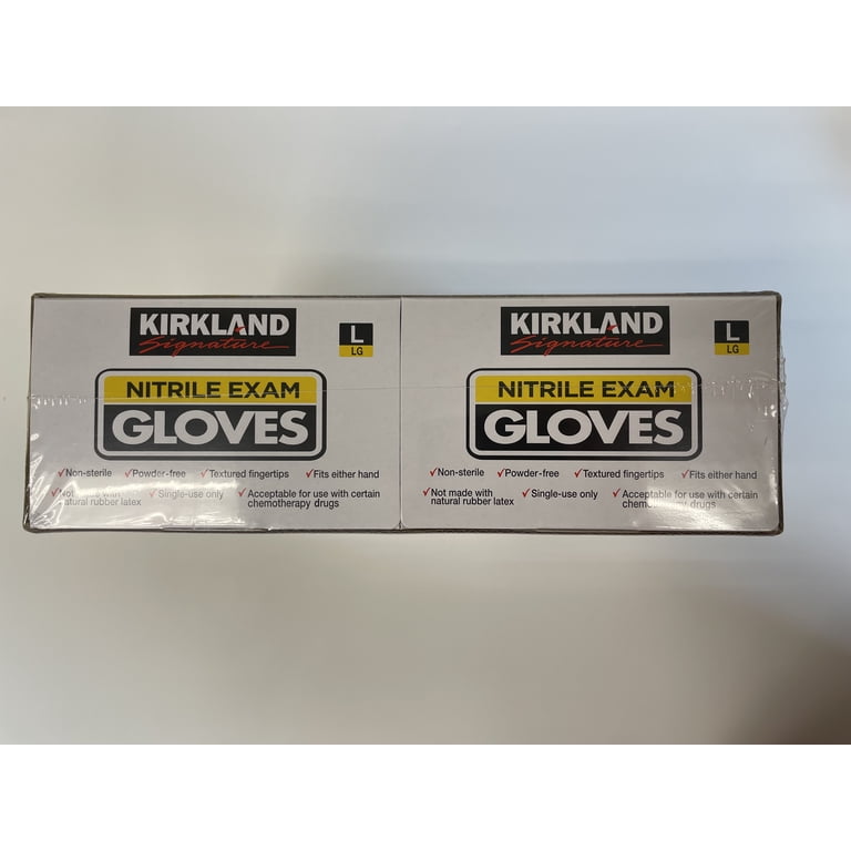 Kirkland Signature Disposable Nitrile Gloves, Large, 400 Count