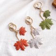 thumbnail image 4 of Kkkded Rhinestone Keychain Maple Leaf Pendant Keychain with Sparkling Rhinestones - for Car and Backpack, 4 of 7