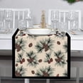 thumbnail image 4 of Camino de mesa con ramas de agujas de pino de invierno, bufanda de mesa, decoración de plantas para el hogar y la cocina, decoraciones rústicas de arpillera para cenas y fiestas de granja, 4 of 5