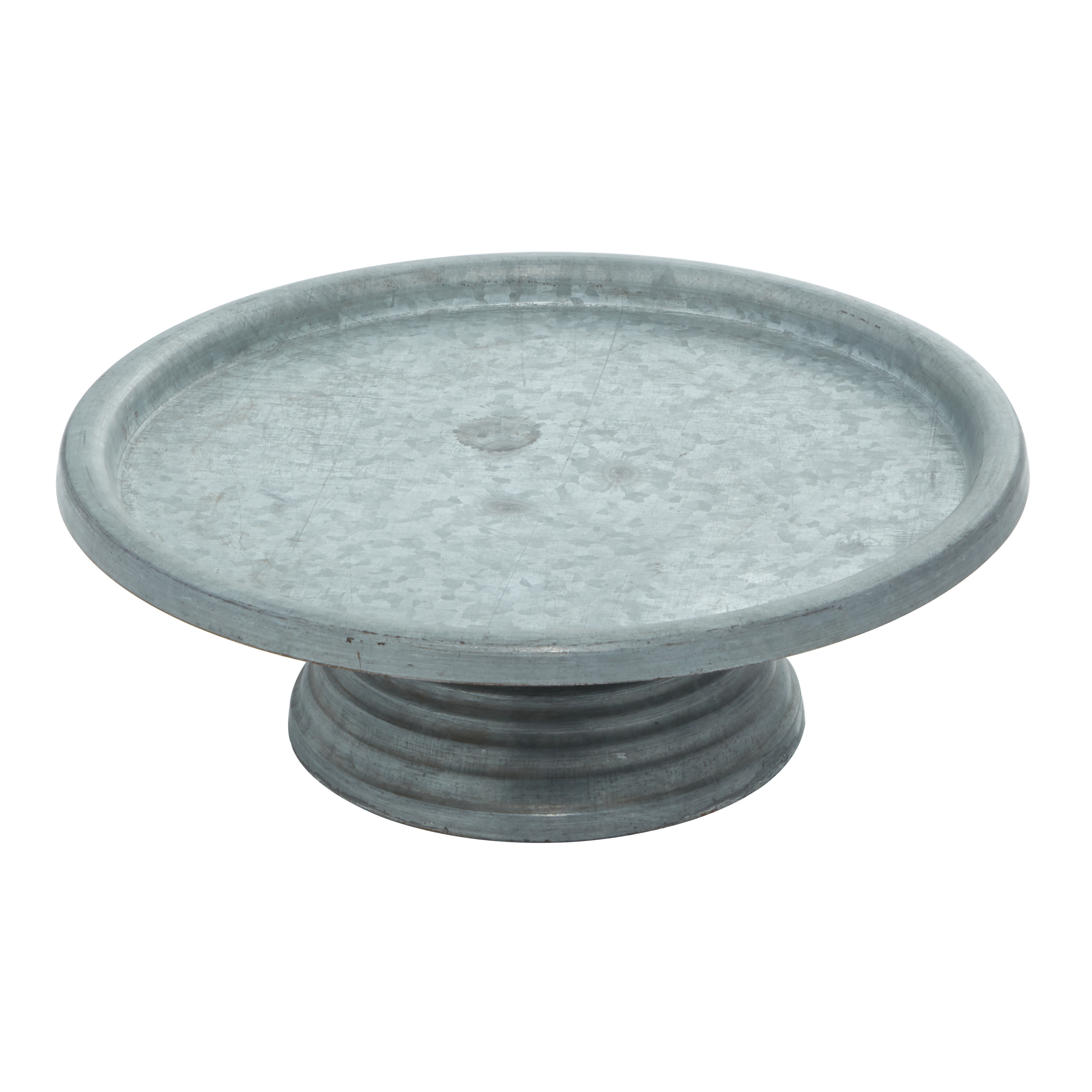 DecMode 13" x 4" Gray Metal Galvanized Decorative Stand, 1-Piece