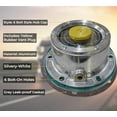 thumbnail image 3 of 2 Pack 3434009 Aluminum Trailer Hub Cap with Yellow Rubber Plugs & Gasket - 6 Holes HubCap with Side Pipe Plugs Gaskets for Trailer Axle Replaces 343-4009 19-QJ-313 342-009 8299 CHR1643, 3 of 9