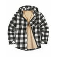 thumbnail image 3 of COOFANDY Men's Flannel Hooded Shirt Jacket Plaid Hoodie Zipper Sherpa Lined Winter Thermal Flannel, 3 of 7