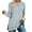 Light Blue, variant on Virmaxy Womens Versatile Tunic Blouse Fashion Cotton Mid-Length Tops Round Neck Pullover Shirt Long Sleeve Side Split T-shirt Light Blue L