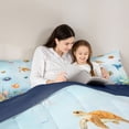 thumbnail image 4 of Erosebridal Fish Shark Kids Twin Bedding Sets 7-Piece, Blue Underwater World Bedding Comforter Set, 4 of 7