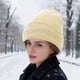 thumbnail image 4 of Sombrero Gorro de punto acrílico con forro de satén para mujer, protector del cabello, cálido, elástico, unisex, para invierno, 1 unidad, color beige Rkxzt, 4 of 9