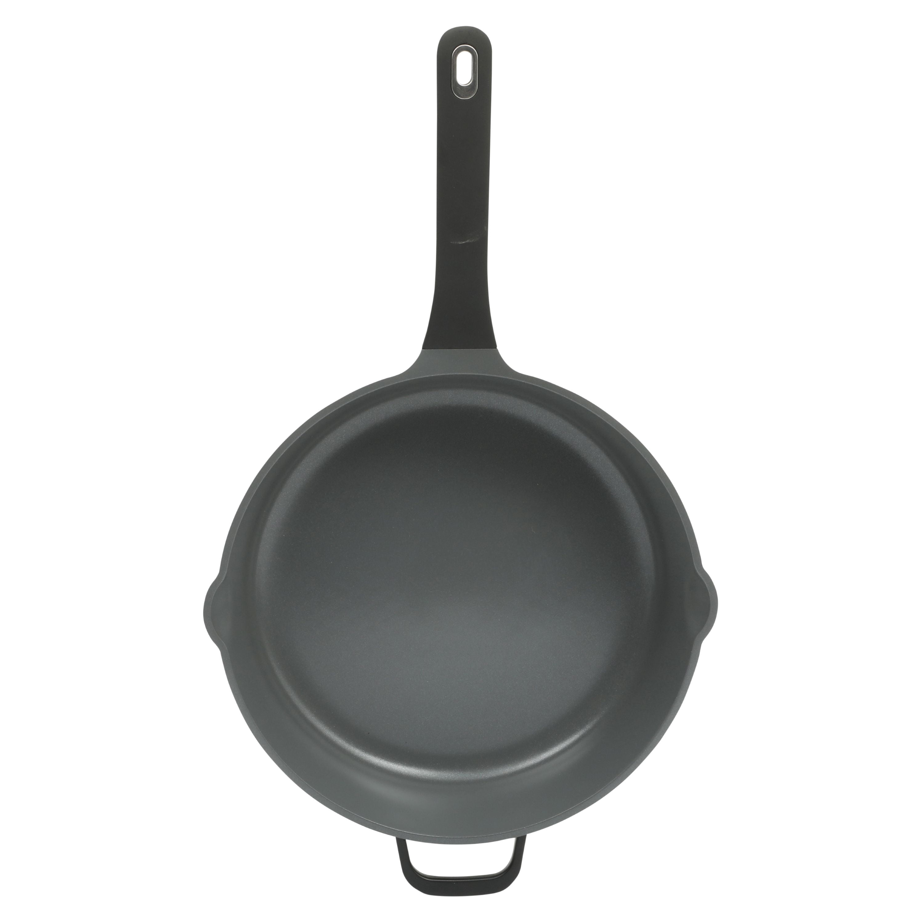 Martha Stewart 4 quart Black Cast Aluminum Basket Weave Saute Pan with lid