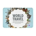 thumbnail image 1 of Balery World Travel Felpudo de franela, resistente a las manchas y a la decoloración, para uso interior y exterior, fácil de limpiar, 40 x 60 cm, 1 of 7
