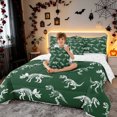 thumbnail image 3 of Erosebridal Cute Dinosaur Full Size Bedding Sets, T Rex Skeleton Full Size Bed in a Bag, Dark Green, Reversible, 7pcs, 3 of 6