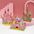 thumbnail image 1 of Rompecabezas tridimensional 3D para niños, juguetes educativos para niños y niñas, modelo de casa de papel hecho a mano DIY, 1 of 4
