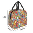 thumbnail image 3 of Fotbe Boho Cute Owls Bolsa Térmica con Estampado y Forro de Aluminio Grueso Bolsa de Almuerzo con Bolsillo Frontal para Hombres y Mujeres, Ideal para Trabajo, Escuela, 3 of 8