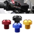 thumbnail image 3 of 2 Motorcycle CNC Aluminum Hole Screws Holder Anti-Rust , Red Positive, 3 of 7