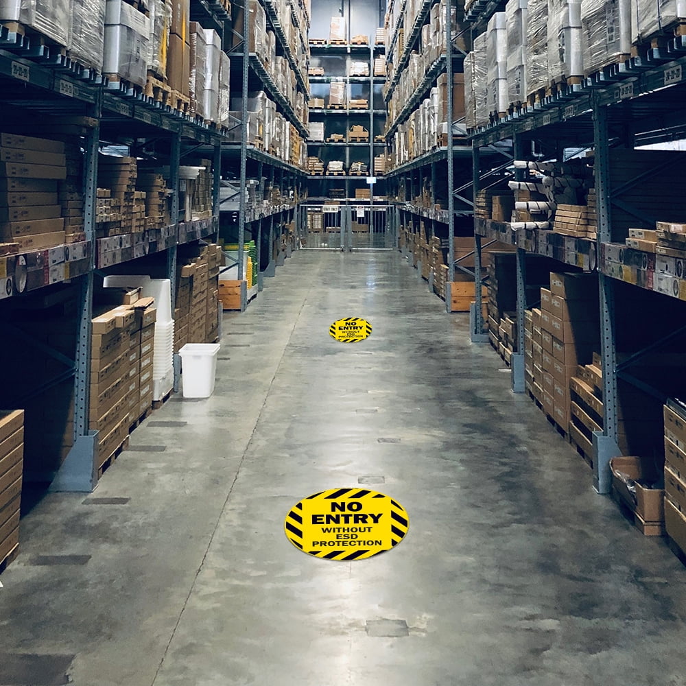No Entry Without ESD Protection Non-Slip Floor Marker Made in The USA Work Place & Customers 3 Pack of 16 Circle Floor Marker Vinyl Decal| Protect Your Business No Entry Without ESD Protection Non-Slip Floor Marker Made in The USA Work Place & Customers 3 Pack of 16 Circle Floor Marker Vinyl Decal| Protect Your Business