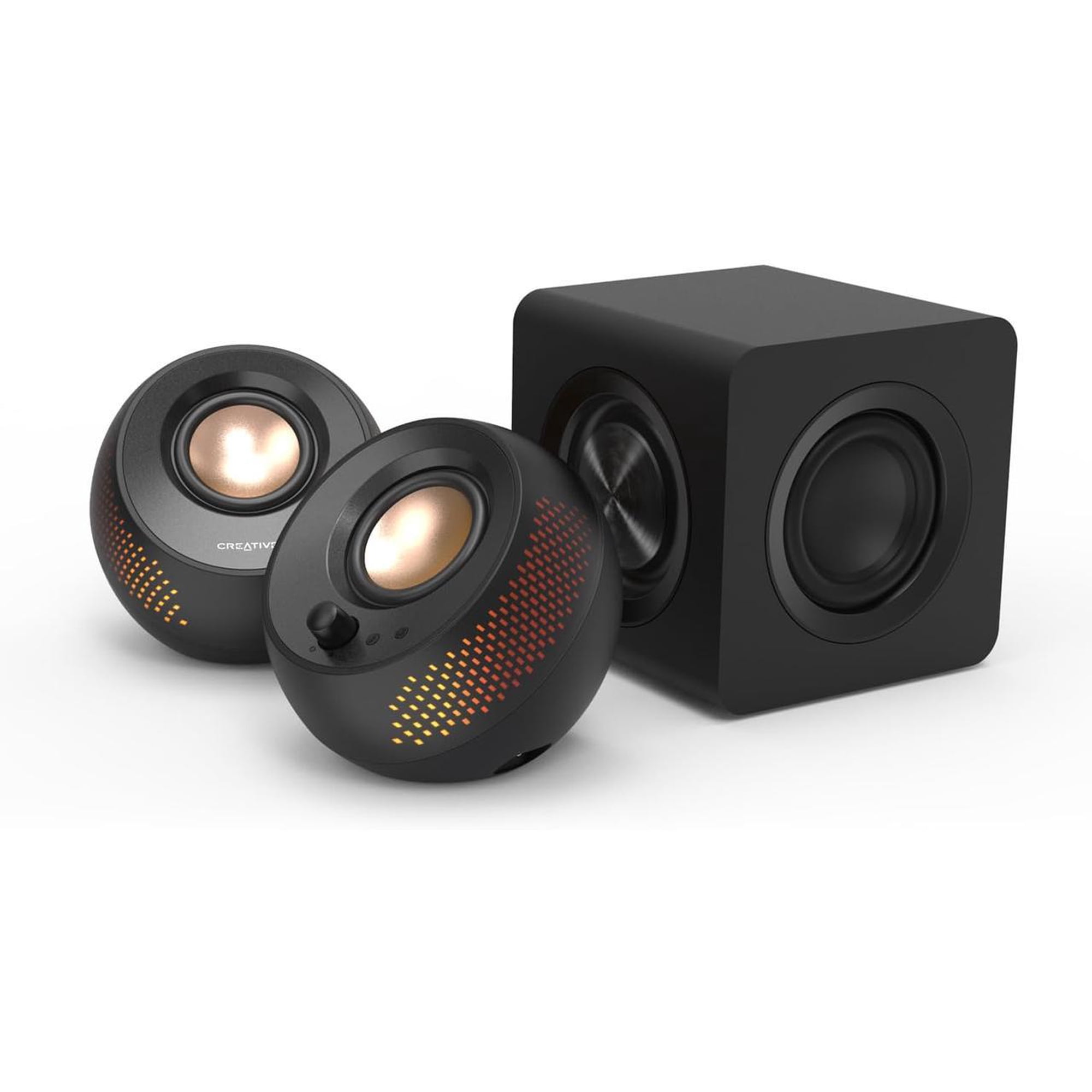 Creative Labs Pebble X Plus 2.1 USB-C Desktop Speakers with Subwoofer, Bluetooth 5.3, RGB Lighting, 30W RMS Peak Power, Clear Dialogue & Deep Bass for PC, Laptop, Gaming & Mac