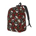 thumbnail image 2 of KLL Red Rose Skull Print Travel Laptop Backpack - College Backpack Business Work Bag Nurse Bag Casual Daypack for Weekender Business Hiking -Medium, 2 of 6