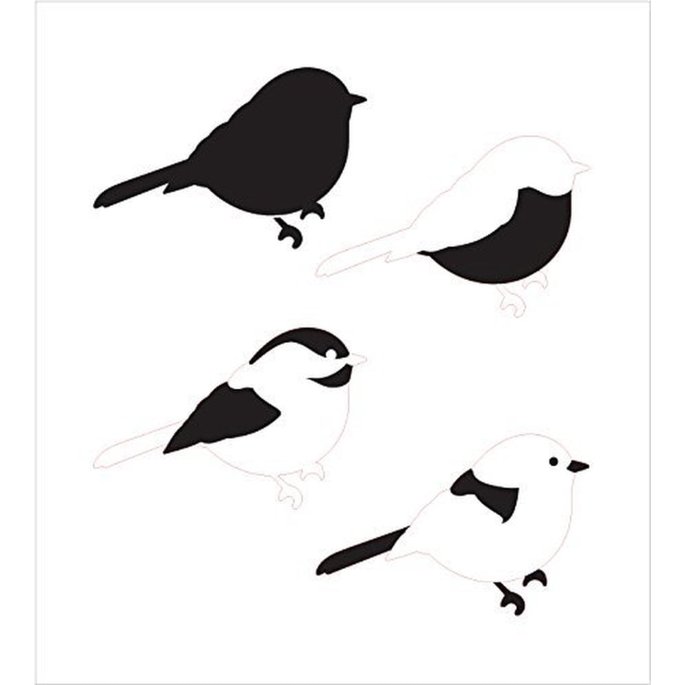 Chickadee Layered Stencil - 9" x 10" - Walmart.com - Walmart.com