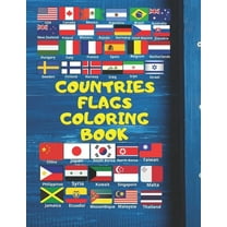 Countries Flags Coloring Book: Atlas Flags, (Paperback)