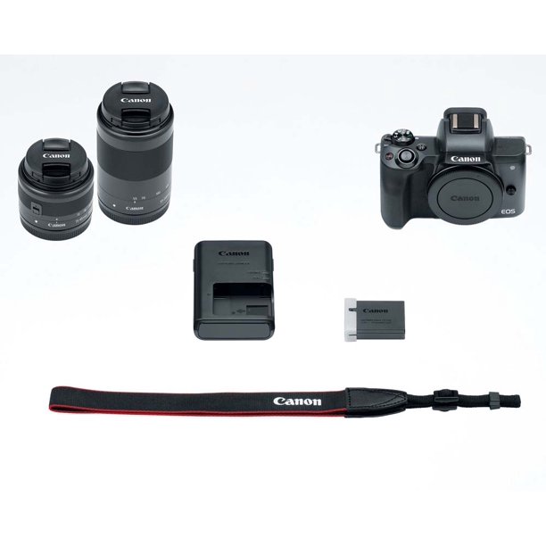 Canon EOS M50 Digital Camera Kit with 1545mm and 55200mm Lens Black