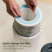 Shark MAX 1000 St Ft True HEPA Air Purifier, NanoSeal, Clean Sense IQ Technology, Captures Pet Hair, Pet Dander, Allergens, HP200 White