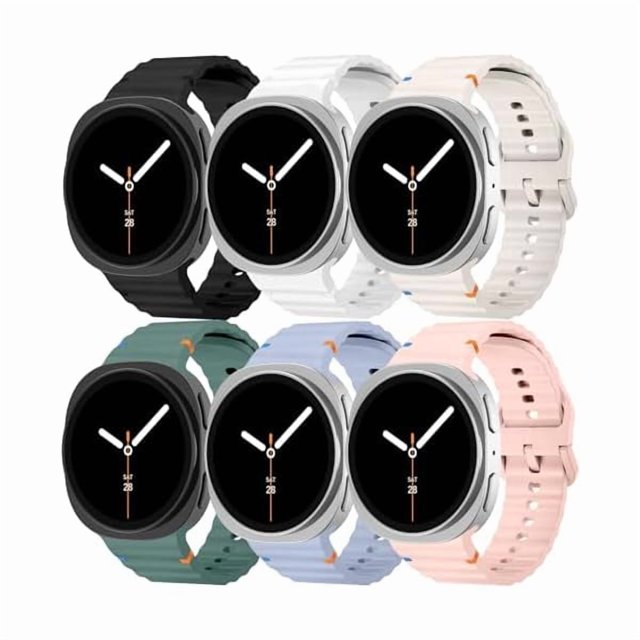 Chenchen for Samsung Galaxy Watch 8 Strap 40mm 44mm/8 Classic 46mm Women Men,Silicone Straps Sport Band No Gap ArmBand Wristbands for Samsung Watch 8 Strap 40 44 mm